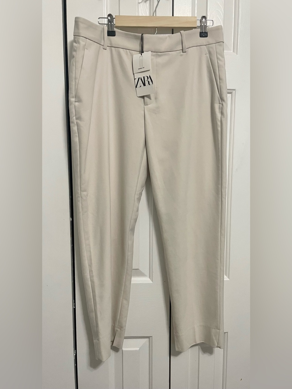 Zara Light Cream Tailored Chinos